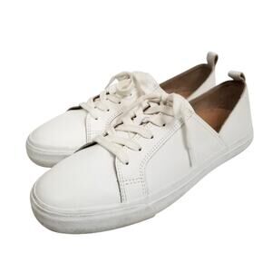 Lucky Brand Women's Dansbey White Leather Lace Up Sneakers Size 9.5